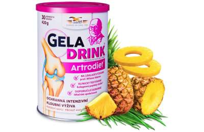 GELADRINK Artrodiet Ananas - Комплексный состав для продление активной жизнедеятельности суставов, позвоночника и сосудов, 420 г